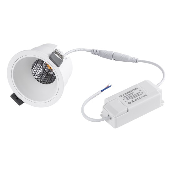 PLUTO-M 60255 Χωνευτό LED Spot Downlight TrimLess Φ8.4cm 10W 1250lm 38° AC 220-240V IP20 Φ8.4 x Υ5.9cm - Στρόγγυλο - Λευκό & Anti-Glare HoneyComb - Θερμό Λευκό 2700K - Bridgelux COB - 5 Years Warranty PLUTO-M 60255 Χωνευτό LED Spot Downlight TrimLess Φ8.4cm 10W 1250lm 38° AC 220-240V IP20 Φ8.4 x Υ5.9cm - Στρόγγυλο - Λευκό & Anti-Glare HoneyComb - Θερμό Λευκό 2700K - Bridgelux COB - 5 Years Warranty