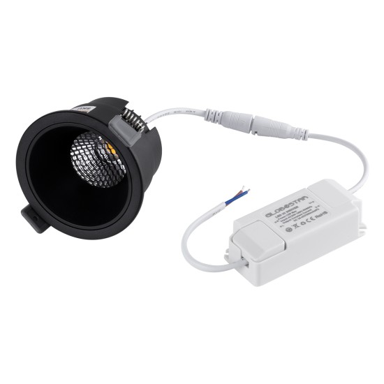 PLUTO-M 60256 Χωνευτό LED Spot Downlight TrimLess Φ8.4cm 10W 1300lm 38° AC 220-240V IP20 Φ8.4 x Υ5.9cm - Στρόγγυλο - Μαύρο & Anti-Glare HoneyComb - Φυσικό Λευκό 4500K - Bridgelux COB - 5 Years Warranty PLUTO-M 60256 Χωνευτό LED Spot Downlight TrimLess Φ8.4cm 10W 1300lm 38° AC 220-240V IP20 Φ8.4 x Υ5.9cm - Στρόγγυλο - Μαύρο & Anti-Glare HoneyComb - Φυσικό Λευκό 4500K - Bridgelux COB - 5 Years Warranty