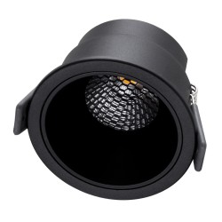 PLUTO-M 60257 Χωνευτό Downlight Σποτ με Honeycomb Anti Glare Reflector LED 10W 1250lm 38° AC 220-240V IP20 Θερμό Λευκό 2700K - Bridgelux COB Chip & TÜV SÜD Driver - Μαύρο Ματ - Μ8.4 x Π8.4 x Υ5.9cm / Q7.5cm - 5 Χρόνια Εγγύηση