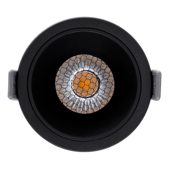 PLUTO-M 60257 Χωνευτό Downlight Σποτ με Honeycomb Anti Glare Reflector LED 10W 1250lm 38° AC 220-240V IP20 Θερμό Λευκό 2700K - Bridgelux COB Chip & TÜV SÜD Driver - Μαύρο Ματ - Μ8.4 x Π8.4 x Υ5.9cm / Q7.5cm - 5 Χρόνια Εγγύηση