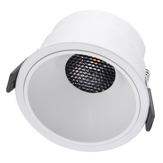 PLUTO-B 60260 Χωνευτό LED Spot Downlight TrimLess Φ10.4cm 15W 1950lm 38° AC 220-240V IP20 Φ10.4 x Υ6.5cm - Στρόγγυλο - Λευκό & Anti-Glare HoneyComb - Φυσικό Λευκό 4500K - Bridgelux COB - 5 Years Warranty