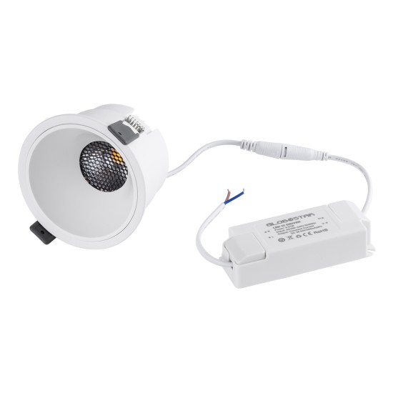 PLUTO-B 60260 Χωνευτό LED Spot Downlight TrimLess Φ10.4cm 15W 1950lm 38° AC 220-240V IP20 Φ10.4 x Υ6.5cm - Στρόγγυλο - Λευκό & Anti-Glare HoneyComb - Φυσικό Λευκό 4500K - Bridgelux COB - 5 Years Warranty PLUTO-B 60260 Χωνευτό LED Spot Downlight TrimLess Φ10.4cm 15W 1950lm 38° AC 220-240V IP20 Φ10.4 x Υ6.5cm - Στρόγγυλο - Λευκό & Anti-Glare HoneyComb - Φυσικό Λευκό 4500K - Bridgelux COB - 5 Years Warranty