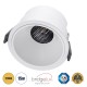 PLUTO-B 60261 Χωνευτό LED Spot Downlight TrimLess Φ10.4cm 15W 1875lm 38° AC 220-240V IP20 Φ10.4 x Υ6.5cm - Στρόγγυλο - Λευκό & Anti-Glare HoneyComb - Θερμό Λευκό 2700K - Bridgelux COB - 5 Years Warranty