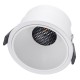 PLUTO-B 60261 Χωνευτό LED Spot Downlight TrimLess Φ10.4cm 15W 1875lm 38° AC 220-240V IP20 Φ10.4 x Υ6.5cm - Στρόγγυλο - Λευκό & Anti-Glare HoneyComb - Θερμό Λευκό 2700K - Bridgelux COB - 5 Years Warranty