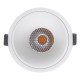 PLUTO-B 60261 Χωνευτό LED Spot Downlight TrimLess Φ10.4cm 15W 1875lm 38° AC 220-240V IP20 Φ10.4 x Υ6.5cm - Στρόγγυλο - Λευκό & Anti-Glare HoneyComb - Θερμό Λευκό 2700K - Bridgelux COB - 5 Years Warranty