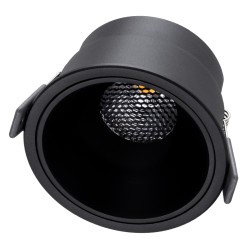 PLUTO-B 60263 Χωνευτό Downlight Σποτ με Honeycomb Anti Glare Reflector LED 15W 1875lm 38° AC 220-240V IP20 Θερμό Λευκό 2700K - Bridgelux COB Chip & TÜV SÜD Driver - Μαύρο Ματ - Μ10.4 x Π10.4 x Υ6.5cm / Q9.5cm - 5 Χρόνια Εγγύηση