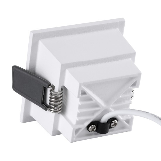 PLUTO-S 60265 Χωνευτό Downlight Σποτ με Honeycomb Anti Glare Reflector LED 7W 875lm 38° AC 220-240V IP20 Θερμό Λευκό 2700K - Bridgelux COB Chip & TÜV SÜD Driver - Λευκό & Μαύρο Ματ - Μ6.4 x Π6.4 x Υ4.9cm / Q5.5 x 5.5cm x - 5 Χρόνια Εγγύηση