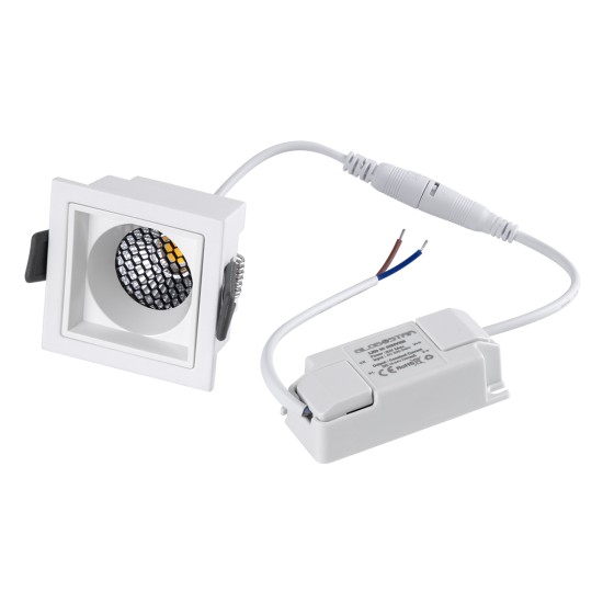 PLUTO-S 60266 Χωνευτό LED Spot Downlight TrimLess Μ6.4xΠ6.4cm 7W 910lm 38° AC 220-240V IP20 Μ6.4 x Π6.4 x Υ4.9cm - Τετράγωνο - Λευκό & Anti-Glare HoneyComb - Φυσικό Λευκό 4500K - Bridgelux COB - 5 Years Warranty PLUTO-S 60266 Χωνευτό LED Spot Downlight TrimLess Μ6.4xΠ6.4cm 7W 910lm 38° AC 220-240V IP20 Μ6.4 x Π6.4 x Υ4.9cm - Τετράγωνο - Λευκό & Anti-Glare HoneyComb - Φυσικό Λευκό 4500K - Bridgelux COB - 5 Years Warranty