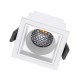 PLUTO-S 60267 Χωνευτό LED Spot Downlight TrimLess Μ6.4xΠ6.4cm 7W 875lm 38° AC 220-240V IP20 Μ6.4 x Π6.4 x Υ4.9cm - Τετράγωνο - Λευκό & Anti-Glare HoneyComb - Θερμό Λευκό 2700K - Bridgelux COB - 5 Years Warranty