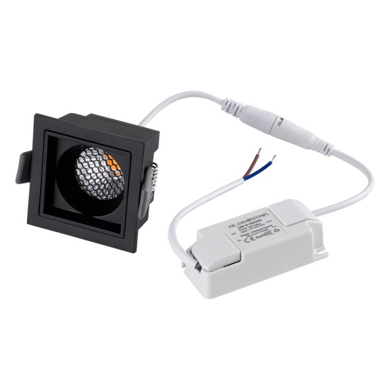 PLUTO-S 60269 Χωνευτό LED Spot Downlight TrimLess Μ6.4xΠ6.4cm 7W 875lm 38° AC 220-240V IP20 Μ6.4 x Π6.4 x Υ4.9cm - Τετράγωνο - Μαύρο & Anti-Glare HoneyComb - Θερμό Λευκό 2700K - Bridgelux COB - 5 Years Warranty PLUTO-S 60269 Χωνευτό LED Spot Downlight TrimLess Μ6.4xΠ6.4cm 7W 875lm 38° AC 220-240V IP20 Μ6.4 x Π6.4 x Υ4.9cm - Τετράγωνο - Μαύρο & Anti-Glare HoneyComb - Θερμό Λευκό 2700K - Bridgelux COB - 5 Years Warranty