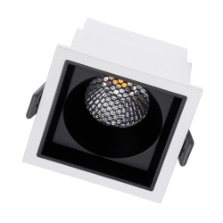 PLUTO-M 60270 Χωνευτό Downlight Σποτ με Honeycomb Anti Glare Reflector LED 10W 1300lm 38° AC 220-240V IP20 Φυσικό Λευκό 4500K - Bridgelux COB Chip & TÜV SÜD Driver - Λευκό & Μαύρο Ματ - Μ8.4 x Π8.4 x Υ5.9cm / Q7.5 x 7.5cm - 5 Χρόνια Εγγύηση