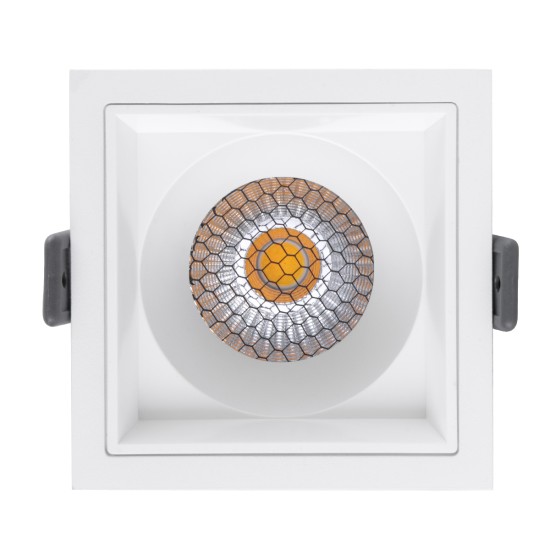 PLUTO-M 60272 Χωνευτό LED Spot Downlight TrimLess Μ8.4xΠ8.4cm 10W 1300lm 38° AC 220-240V IP20 Μ8.4 x Π8.4 x Υ5.9cm - Τετράγωνο - Λευκό & Anti-Glare HoneyComb - Φυσικό Λευκό 4500K - Bridgelux COB - 5 Years Warranty