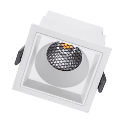 PLUTO-M 60273 Χωνευτό Downlight Σποτ με Honeycomb Anti Glare Reflector LED 10W 1250lm 38° AC 220-240V IP20 Θερμό Λευκό 2700K - Bridgelux COB Chip & TÜV SÜD Driver - Λευκό Ματ - Μ8.4 x Π8.4 x Υ5.9cm / Q7.5 x 7.5cm - 5 Χρόνια Εγγύηση