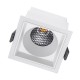 PLUTO-M 60273 Χωνευτό LED Spot Downlight TrimLess Μ8.4xΠ8.4cm 10W 1250lm 38° AC 220-240V IP20 Μ8.4 x Π8.4 x Υ5.9cm - Τετράγωνο - Λευκό & Anti-Glare HoneyComb - Θερμό Λευκό 2700K - Bridgelux COB - 5 Years Warranty