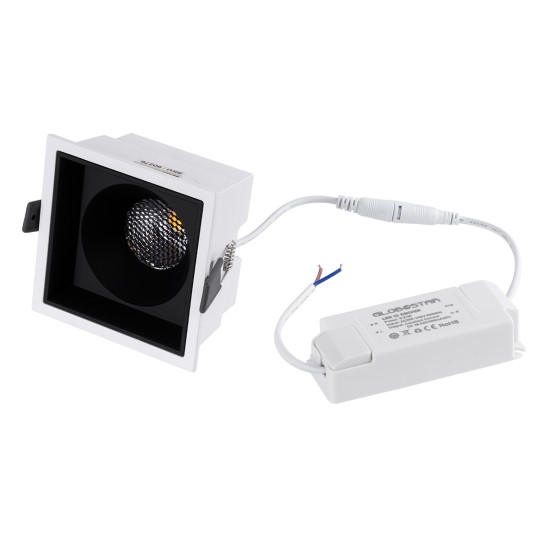 PLUTO-B 60276 Χωνευτό LED Spot Downlight TrimLess Μ10.4xΠ10.4cm 15W 1950lm 38° AC 220-240V IP20 Μ10.4 x Π10.4 x Υ6.5cm - Τετράγωνο - Λευκό με Μαύρο Κάτοπτρο & Anti-Glare HoneyComb - Φυσικό Λευκό 4500K - Bridgelux COB - 5 Years Warranty PLUTO-B 60276 Χωνευτό LED Spot Downlight TrimLess Μ10.4xΠ10.4cm 15W 1950lm 38° AC 220-240V IP20 Μ10.4 x Π10.4 x Υ6.5cm - Τετράγωνο - Λευκό με Μαύρο Κάτοπτρο & Anti-Glare HoneyComb - Φυσικό Λευκό 4500K - Bridgelux COB - 5 Years Warranty
