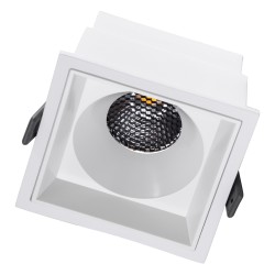 PLUTO-B 60278 Χωνευτό Downlight Σποτ με Honeycomb Anti Glare Reflector LED 15W 1950lm 38° AC 220-240V IP20 Φυσικό Λευκό 4500K - Bridgelux COB Chip & TÜV SÜD Driver - Λευκό Ματ - Μ10.4 x Π10.4 x Υ6.5cm / Q9.5 x 9.5cm - 5 Χρόνια Εγγύηση