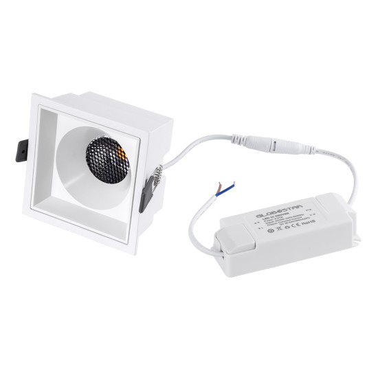 PLUTO-B 60279 Χωνευτό LED Spot Downlight TrimLess Μ10.4xΠ10.4cm 15W 1875lm 38° AC 220-240V IP20 Μ10.4 x Π10.4 x Υ6.5cm - Τετράγωνο - Λευκό & Anti-Glare HoneyComb - Θερμό Λευκό 2700K - Bridgelux COB - 5 Years Warranty PLUTO-B 60279 Χωνευτό LED Spot Downlight TrimLess Μ10.4xΠ10.4cm 15W 1875lm 38° AC 220-240V IP20 Μ10.4 x Π10.4 x Υ6.5cm - Τετράγωνο - Λευκό & Anti-Glare HoneyComb - Θερμό Λευκό 2700K - Bridgelux COB - 5 Years Warranty