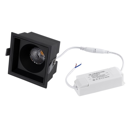 PLUTO-B 60281 Χωνευτό LED Spot Downlight TrimLess Μ10.4xΠ10.4cm 15W 1875lm 38° AC 220-240V IP20 Μ10.4 x Π10.4 x Υ6.5cm - Τετράγωνο - Μαύρο & Anti-Glare HoneyComb - Θερμό Λευκό 2700K - Bridgelux COB - 5 Years Warranty PLUTO-B 60281 Χωνευτό LED Spot Downlight TrimLess Μ10.4xΠ10.4cm 15W 1875lm 38° AC 220-240V IP20 Μ10.4 x Π10.4 x Υ6.5cm - Τετράγωνο - Μαύρο & Anti-Glare HoneyComb - Θερμό Λευκό 2700K - Bridgelux COB - 5 Years Warranty