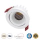 LEO-R 60284 Χωνευτό LED Spot Downlight TrimLess Φ8.5cm 10W 1300lm 38° AC 220-240V IP20 Φ8.5 x Υ6.6cm - Στρόγγυλο - Κινούμενο - Λευκό & Anti-Glare HoneyComb - Φυσικό Λευκό 4500K - Bridgelux COB - 5 Years Warranty