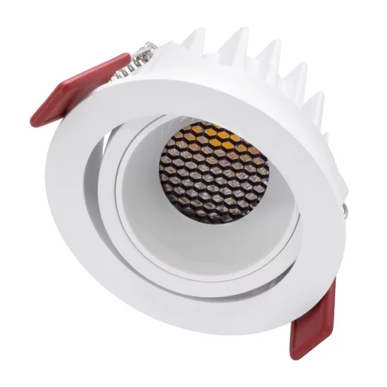 LEO-R 60284 Χωνευτό LED Spot Downlight TrimLess Φ8.5cm 10W 1300lm 38° AC 220-240V IP20 Φ8.5 x Υ6.6cm - Στρόγγυλο - Κινούμενο - Λευκό & Anti-Glare HoneyComb - Φυσικό Λευκό 4500K - Bridgelux COB - 5 Years Warranty LEO-R 60284 Χωνευτό LED Spot Downlight TrimLess Φ8.5cm 10W 1300lm 38° AC 220-240V IP20 Φ8.5 x Υ6.6cm - Στρόγγυλο - Κινούμενο - Λευκό & Anti-Glare HoneyComb - Φυσικό Λευκό 4500K - Bridgelux COB - 5 Years Warranty