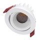 LEO-R 60285 Χωνευτό LED Spot Downlight TrimLess Φ8.5cm 10W 1250lm 38° AC 220-240V IP20 Φ8.5 x Υ6.6cm - Στρόγγυλο - Κινούμενο - Λευκό & Anti-Glare HoneyComb - Θερμό Λευκό 2700K - Bridgelux COB - 5 Years Warranty