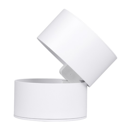 OMEGA-S 60298 Κινούμενο Downlight Σποτ LED 12W 1560lm 36° AC 220-240V IP20 Φυσικό Λευκό 4500K - Bridgelux COB Chip & TÜV SÜD Driver - Λευκό Ματ - Μ10 x Π10 x Υ10.5cm - 5 Χρόνια Εγγύηση