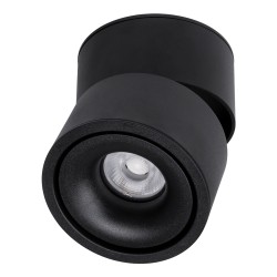OMEGA-S 60301 Κινούμενο Downlight Σποτ LED 12W 1500lm 36° AC 220-240V IP20 Θερμό Λευκό 2700K - Bridgelux COB Chip & TÜV SÜD Driver - Μαύρο Ματ - Μ10 x Π10 x Υ10.5cm - 5 Χρόνια Εγγύηση