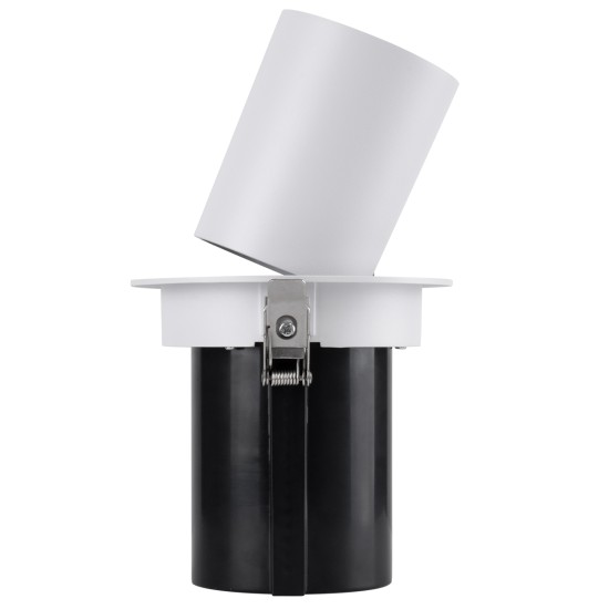 VIRGO-B 60311 Χωνευτό Κινούμενο Downlight Σποτ LED 20W 2500lm 36° AC 220-240V IP20 Θερμό Λευκό 2700K - Bridgelux COB Chip & TÜV SÜD Driver - Λευκό & Μαύρο Ματ - Μ13.5 x Π13.5 x Υ14cm / Q11.5cm - 5 Χρόνια Εγγύηση