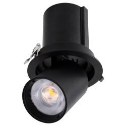 VIRGO-B 60312 Χωνευτό Κινούμενο Downlight Σποτ LED 20W 2600lm 36° AC 220-240V IP20 Φυσικό Λευκό 4500K - Bridgelux COB Chip & TÜV SÜD Driver - Μαύρο Ματ - Μ13.5 x Π13.5 x Υ14cm / Q11.5cm - 5 Χρόνια Εγγύηση