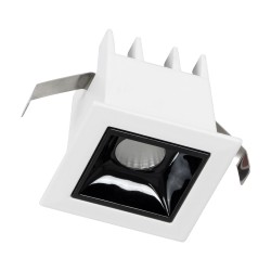 LUMINAR 60315 Χωνευτό Downlight Σποτ LED 2W 270lm 36° AC 220-240V IP20 Θερμό Λευκό 2700K - Osram SMD Chip & TÜV SÜD Driver - Λευκό & Μαύρο Ματ - Μ4.3 x Π4.3 x Υ4.5cm / Q3.5 x 3.5cm - 5 Χρόνια Εγγύηση