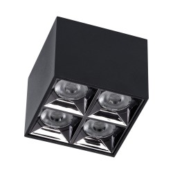 LUMINAR 60332 Downlight Σποτ LED 14W 1960lm 36° AC 220-240V IP20 Φυσικό Λευκό 4500K - Osram SMD Chip & TÜV SÜD Driver - Μαύρο Ματ - Μ8.2 x Π8.2 x Υ6.6cm - 5 Χρόνια Εγγύηση