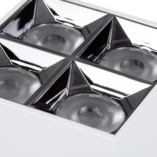 LUMINAR SUPERIOR 60335 Επιφανειακό LED Spot Downlight TrimLess 14W 1890lm 36° AC 220-240V IP20 Μ8.2 x Π8.2 x Υ6.6cm - Λευκό με Κάτοπτρο Χρωμίου - Θερμό Λευκό 2700K - Bridgelux High Lumen Chip Gen2 - TÜV Certified Driver - 5 Years Warranty LUMINAR SUPERIOR 60335 Επιφανειακό LED Spot Downlight TrimLess 14W 1890lm 36° AC 220-240V IP20 Μ8.2 x Π8.2 x Υ6.6cm - Λευκό με Κάτοπτρο Χρωμίου - Θερμό Λευκό 2700K - Bridgelux High Lumen Chip Gen2 - TÜV Certified Driver - 5 Years Warranty