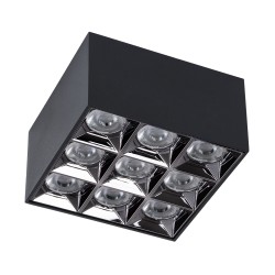 LUMINAR 60337 Downlight Σποτ LED 30W 4050lm 36° AC 220-240V IP20 Θερμό Λευκό 2700K - Osram SMD Chip & TÜV SÜD Driver - Μαύρο Ματ - Μ12 x Π12 x Υ6.6cm - 5 Χρόνια Εγγύηση