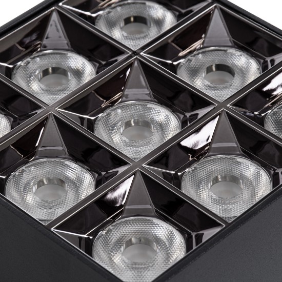 LUMINAR SUPERIOR 60337 Επιφανειακό LED Spot Downlight TrimLess 30W 4050lm 36° AC 220-240V IP20 Μ12 x Π12 x Υ6.6cm - Μαύρο με Κάτοπτρο Χρωμίου - Θερμό Λευκό 2700K - Bridgelux High Lumen Chip Gen2 - TÜV Certified Driver - 5 Years Warranty LUMINAR SUPERIOR 60337 Επιφανειακό LED Spot Downlight TrimLess 30W 4050lm 36° AC 220-240V IP20 Μ12 x Π12 x Υ6.6cm - Μαύρο με Κάτοπτρο Χρωμίου - Θερμό Λευκό 2700K - Bridgelux High Lumen Chip Gen2 - TÜV Certified Driver - 5 Years Warranty