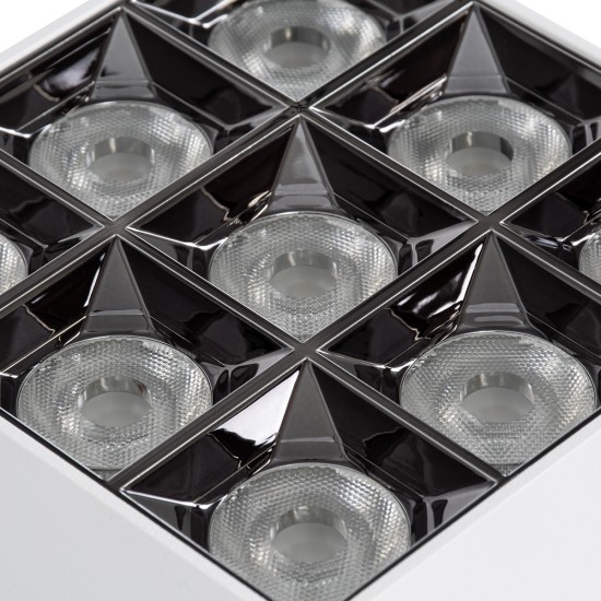 LUMINAR SUPERIOR 60339 Επιφανειακό LED Spot Downlight TrimLess 30W 4050lm 36° AC 220-240V IP20 Μ12 x Π12 x Υ6.6cm - Λευκό με Κάτοπτρο Χρωμίου - Θερμό Λευκό 2700K - Bridgelux High Lumen Chip Gen2 - TÜV Certified Driver - 5 Years Warranty LUMINAR SUPERIOR 60339 Επιφανειακό LED Spot Downlight TrimLess 30W 4050lm 36° AC 220-240V IP20 Μ12 x Π12 x Υ6.6cm - Λευκό με Κάτοπτρο Χρωμίου - Θερμό Λευκό 2700K - Bridgelux High Lumen Chip Gen2 - TÜV Certified Driver - 5 Years Warranty