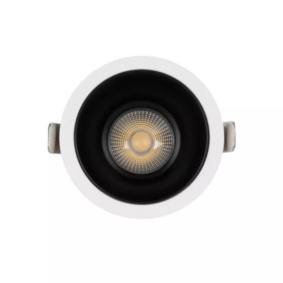 DUSTY 60340 Χωνευτό Downlight Σποτ LED 12W 1380lm 45° AC 220-240V Αδιάβροχο IP65 Φυσικό Λευκό 4500K - Bridgelux COB Chip & TÜV SÜD Driver - Λευκό & Μαύρο Ματ - Μ8.5 x Π8.5 x Υ7cm / Q7.2cm - 5 Χρόνια Εγγύηση