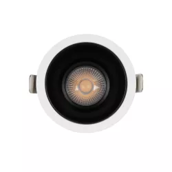 DUSTY 60341 Χωνευτό Downlight Σποτ LED 12W 1320lm 45° AC 220-240V Αδιάβροχο IP65 Θερμό Λευκό 2700K - Bridgelux COB Chip & TÜV SÜD Driver - Λευκό & Μαύρο Ματ - Μ8.5 x Π8.5 x Υ7cm m / Q7.2cm - 5 Χρόνια Εγγύηση