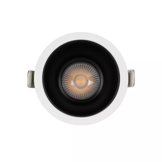 DUSTY 60341 Χωνευτό Downlight Σποτ LED 12W 1320lm 45° AC 220-240V Αδιάβροχο IP65 Θερμό Λευκό 2700K - Bridgelux COB Chip & TÜV SÜD Driver - Λευκό & Μαύρο Ματ - Μ8.5 x Π8.5 x Υ7cm m / Q7.2cm - 5 Χρόνια Εγγύηση