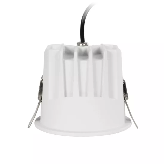 DUSTY 60341 Χωνευτό Downlight Σποτ LED 12W 1320lm 45° AC 220-240V Αδιάβροχο IP65 Θερμό Λευκό 2700K - Bridgelux COB Chip & TÜV SÜD Driver - Λευκό & Μαύρο Ματ - Μ8.5 x Π8.5 x Υ7cm m / Q7.2cm - 5 Χρόνια Εγγύηση