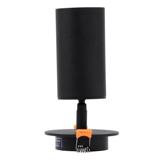 LEO 60350 Χωνευτό Κινούμενο Φωτιστικό Downlight Σποτ με Ντουί 1 x GU10 AC 220-240V IP20 - Μαύρο Ματ - Μ9 x Π9 x Υ17cm / Q7cm