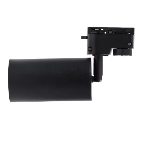 LEO 60353 Κινούμενο Φωτιστικό Σποτ Ράγας με Ντουί 1 x GU10 AC 220-240V IP20 - Μαύρο Ματ - Μ6 x Π6 x Υ19cm