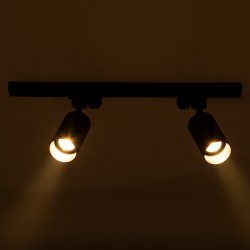 LEO 60358 Μοντέρνο Φωτιστικό Οροφής με Ντουί 2 x GU10 AC 220-240V IP20 - Χρυσό Πλατίνα - Μ50.5 x Π6 x Υ20cm