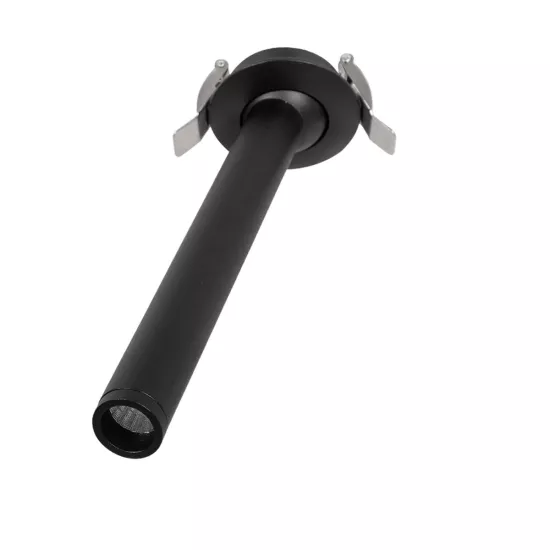 DALE 60372 Χωνευτό Κινούμενο Downlight Σποτ LED 5W 500lm 36° AC 220-240V IP20 Θερμό Λευκό 2700K - Bridgelux COB Chip & TÜV SÜD Driver - Μαύρο Ματ - Μ6.4 x Π6.4 x Υ20cm / Q5.5cm - 5 Χρόνια Εγγύηση