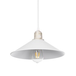 FERRO 203-0083 Μοντέρνο Κρεμαστό Φωτιστικό Οροφής με Ντουί 1 x E27 AC 220-240V IP20 - Λευκό & Χρυσό - Μ30 x Π30 x Υ15cm