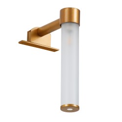 ELSA 60407 Μοντέρνο Φωτιστικό Τοίχου - Απλίκα Καθρέπτη Μπάνιου με Ντουί 1 x G9 AC 220-240V IP44 - Χάλκινο & Λευκό - Μ3.5 x Π13.5 x Υ20cm