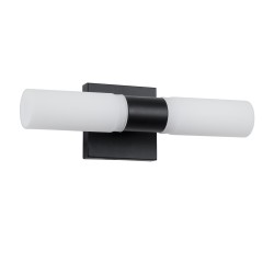 ANAIS 60408 Μοντέρνο Φωτιστικό Τοίχου - Απλίκα Καθρέπτη Μπάνιου με Ντουί 2 x G9 AC 220-240V IP44 - Μαύρο Ματ & Λευκό - Μ34 x Π12 x Υ11cm