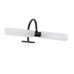 FLORA 60412 Μοντέρνο Φωτιστικό Τοίχου - Απλίκα Καθρέπτη Μπάνιου με Ντουί 2 x G9 AC 220-240V IP44 - Μαύρο Ματ & Λευκό - Μ31 x Π13 x Υ12cm