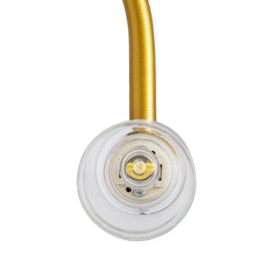 PAOLA 60417 Μοντέρνο Φωτιστικό Τοίχου - Απλίκα Καθρέπτη Μπάνιου με Ντουί 2 x G9 AC 220-240V IP44 - Χρυσό Βούρτσας & Λευκό - Μ31 x Π16 x Υ15cm