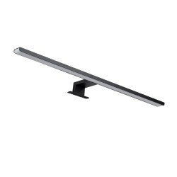 NINA 60420 Μοντέρνο Φωτιστικό Τοίχου - Απλίκα Καθρέπτη Μπάνιου LED 12W 1400lm 120° AC 220-240V IP44 Φυσικό Λευκό 4500K - Lumileds SMD Chip & TÜV SÜD Driver - Μαύρο Ματ - Μ60 x Π10.5 x Υ4cm - 3 Χρόνια Εγγύηση