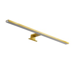 NINA 60421 Μοντέρνο Φωτιστικό Τοίχου - Απλίκα Καθρέπτη Μπάνιου LED 12W 1400lm 120° AC 220-240V IP44 Φυσικό Λευκό 4500K - Lumileds SMD Chip & TÜV SÜD Driver - Χρυσό - Μ60 x Π10.5 x Υ4cm - 3 Χρόνια Εγγύηση